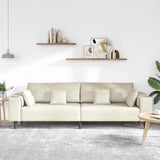 Divano Crema 250 x 77 x 76 cm Velluto
