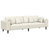 Divano Crema 250 x 77 x 76 cm Velluto