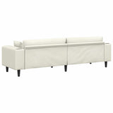 Divano Crema 250 x 77 x 76 cm Velluto
