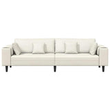 Divano Crema 250 x 77 x 76 cm Velluto