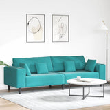 Divano Turchese 250 x 77 x 76 cm Velluto