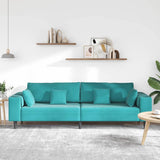 Divano Turchese 250 x 77 x 76 cm Velluto