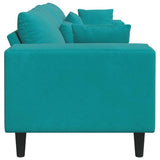 Divano Turchese 250 x 77 x 76 cm Velluto