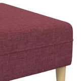 Divano con cuscino 3 pcs Rosso Vino Tessuto
