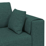 Divano con cuscino 3 pcs Verde Scuro Tessuto