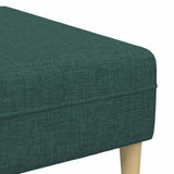 Divano con cuscino 3 pcs Verde Scuro Tessuto