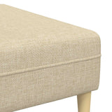 Divano con cuscino 3 pcs Crema Tessuto