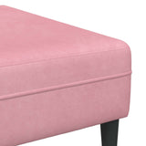Divano 3 pcs Rosa 250 x 188 x 76 cm Velluto