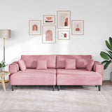 Divano 3 pcs Rosa 250 x 188 x 76 cm Velluto
