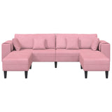 Divano 3 pcs Rosa 250 x 188 x 76 cm Velluto