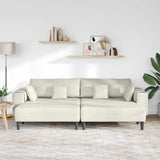 Divano 3 pcs Crema 250 x 188 x 76 cm Velluto
