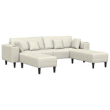 Divano 3 pcs Crema 250 x 188 x 76 cm Velluto
