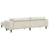Divano 3 pcs Crema 250 x 188 x 76 cm Velluto