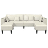 Divano 3 pcs Crema 250 x 188 x 76 cm Velluto