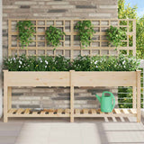 Vaso da giardino con lo scaffale Beige 203,5 x 54 x 152,5 cm