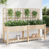 Vaso da giardino con lo scaffale Beige 203,5 x 54 x 152,5 cm
