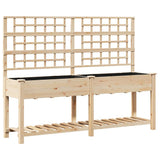 Vaso da giardino con lo scaffale Beige 203,5 x 54 x 152,5 cm