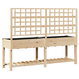 Vaso da giardino con lo scaffale Beige 203,5 x 54 x 152,5 cm