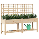 Vaso da giardino con lo scaffale Beige 203,5 x 54 x 152,5 cm