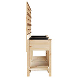 Vaso da giardino con lo scaffale Beige 203,5 x 54 x 152,5 cm