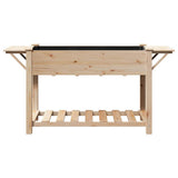 Vaso da giardino con lo scaffale Beige 155 x 59 x 76,5 cm