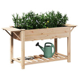 Vaso da giardino con lo scaffale Beige 155 x 59 x 76,5 cm