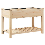 Vaso da giardino con lo scaffale Beige 115 x 59 x 76,5 cm