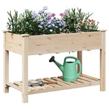 Vaso da giardino con lo scaffale Beige 115 x 59 x 76,5 cm