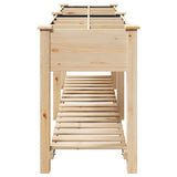 Vaso da giardino con lo scaffale Beige 115 x 59 x 76,5 cm