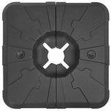 Set Base Ombrello 2 pcs Nero 88.5 x 88.5 x 12 cm Plastica