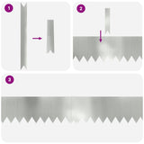 Bordura per Prato 50 pcs Argento 100 x 0.05 x 20 cm