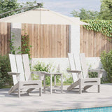 Sedia da Giardino 3 pcs Bianco 80.5 x 74.5 x 92 cm Polietilene