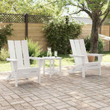 Sedia da Giardino 3 pcs Bianco 80.5 x 74.5 x 92 cm Polietilene