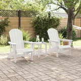 Sedia da Giardino 3 pcs Bianco Polietilene