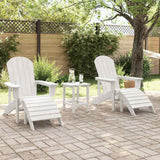 Sedia da Giardino 3 pcs Bianco Polietilene