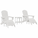 Sedia da Giardino 3 pcs Bianco Polietilene