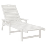 Lettino da sole 3 pcs Bianco Polietilene