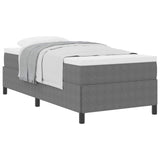 Letto a molle Grigio chiaro 80 x 200 cm Tessuto in Cords