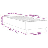 Letto a molle Blu 80 x 200 cm Tessuto in Cords
