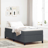 Letto a molle Grigio Scuro 90 x 200 cm Tessuto in Cords