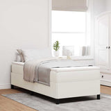 Letto a molle Crema 90 x 200 cm Tessuto in Cords