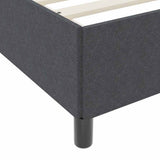 Letto a molle Grigio Scuro 120 x 190 cm Tessuto in Cords
