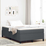 Letto a molle Grigio Scuro 120 x 190 cm Tessuto in Cords