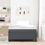 Letto a molle Grigio Scuro 120 x 190 cm Tessuto in Cords