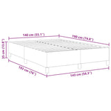 Letto a molle Grigio Chiaro 140 x 190 cm Tessuto in Cords