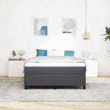 Letto a molle Grigio Scuro 140 x 190 cm Tessuto in Cords