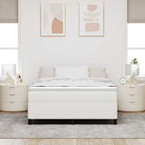 Letto a molle Crema 160 x 200 cm Tessuto in Cords