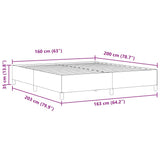 Letto a molle Grigio Verde 160 x 200 cm Tessuto in Cords