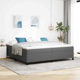 Letto a molle Grigio Chiaro 200 x 200 cm Tessuto in Cords