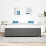 Letto a molle Grigio Chiaro 200 x 200 cm Tessuto in Cords